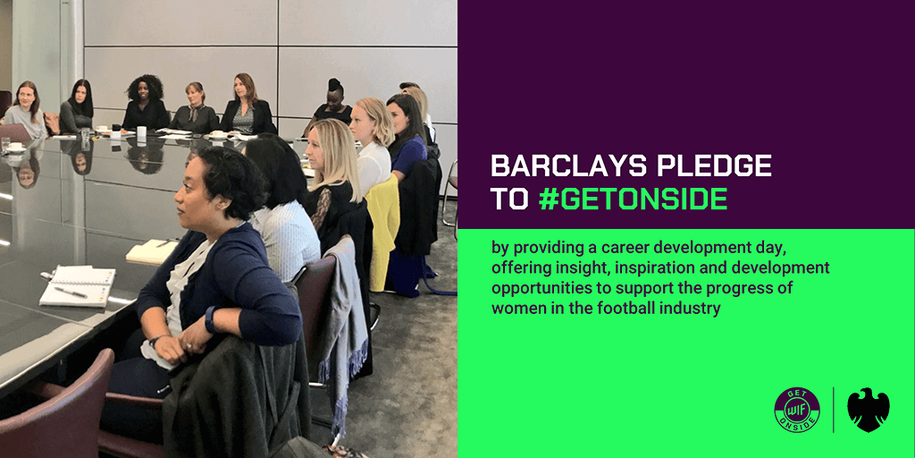 BARCLAYS #GETONSIDE PLEDGE FOLLOWS 20 YEARS OF SUPPORT