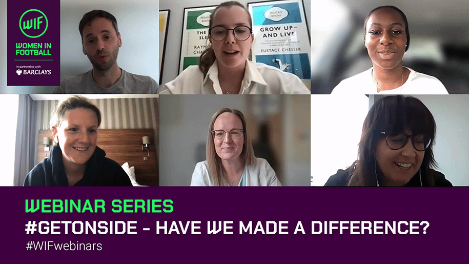 "HAS #GETONSIDE MADE A DIFFERENCE?" ASKS WOMEN IN FOOTBALL WEBINAR LINE-UP