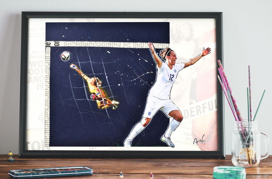 Win an exclusive Art of Football Lionesses print